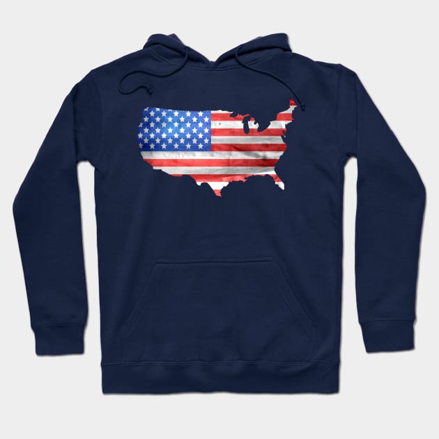 USA American Flag Patriotic For United States Merica Hoodie by Tesla